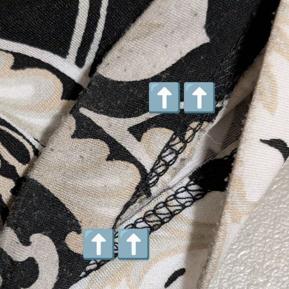 Chico's geometric print on elastic waist pants 3/Large travel comfort Paisley - Picture 10 of 13